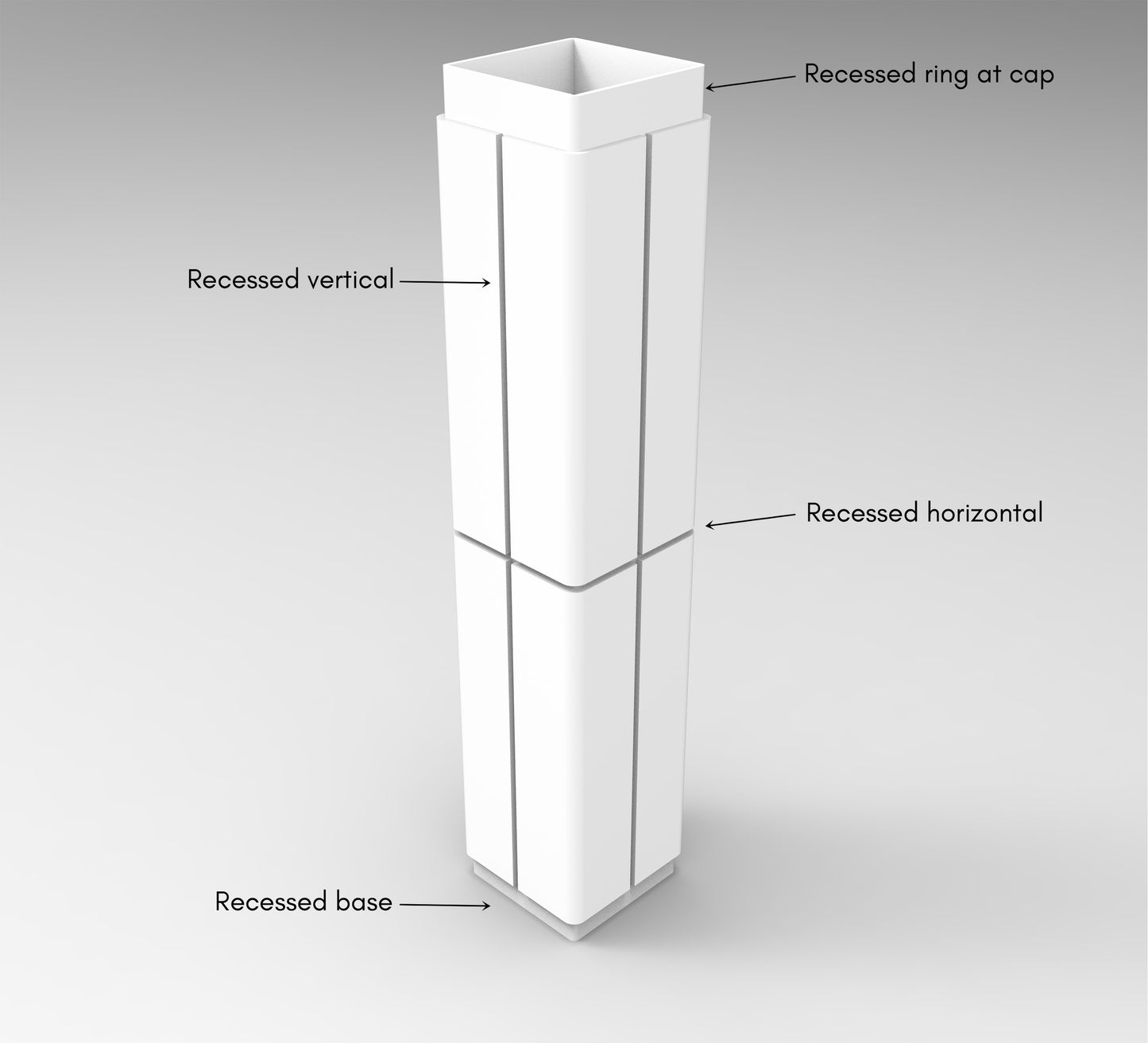 12" GFRG Column Cover - Square