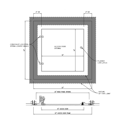 Shop drawing Hinged GFRG Square corner 16x16
