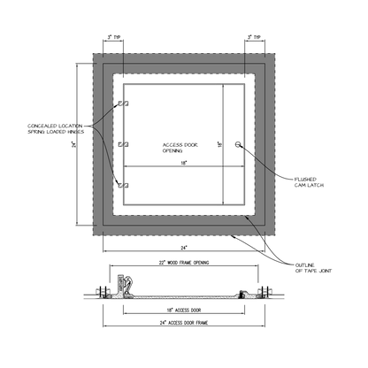 Shop drawing Hinged GFRG Square corner 18x18