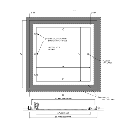 Shop drawing Hinged GFRG Square corner 24x24