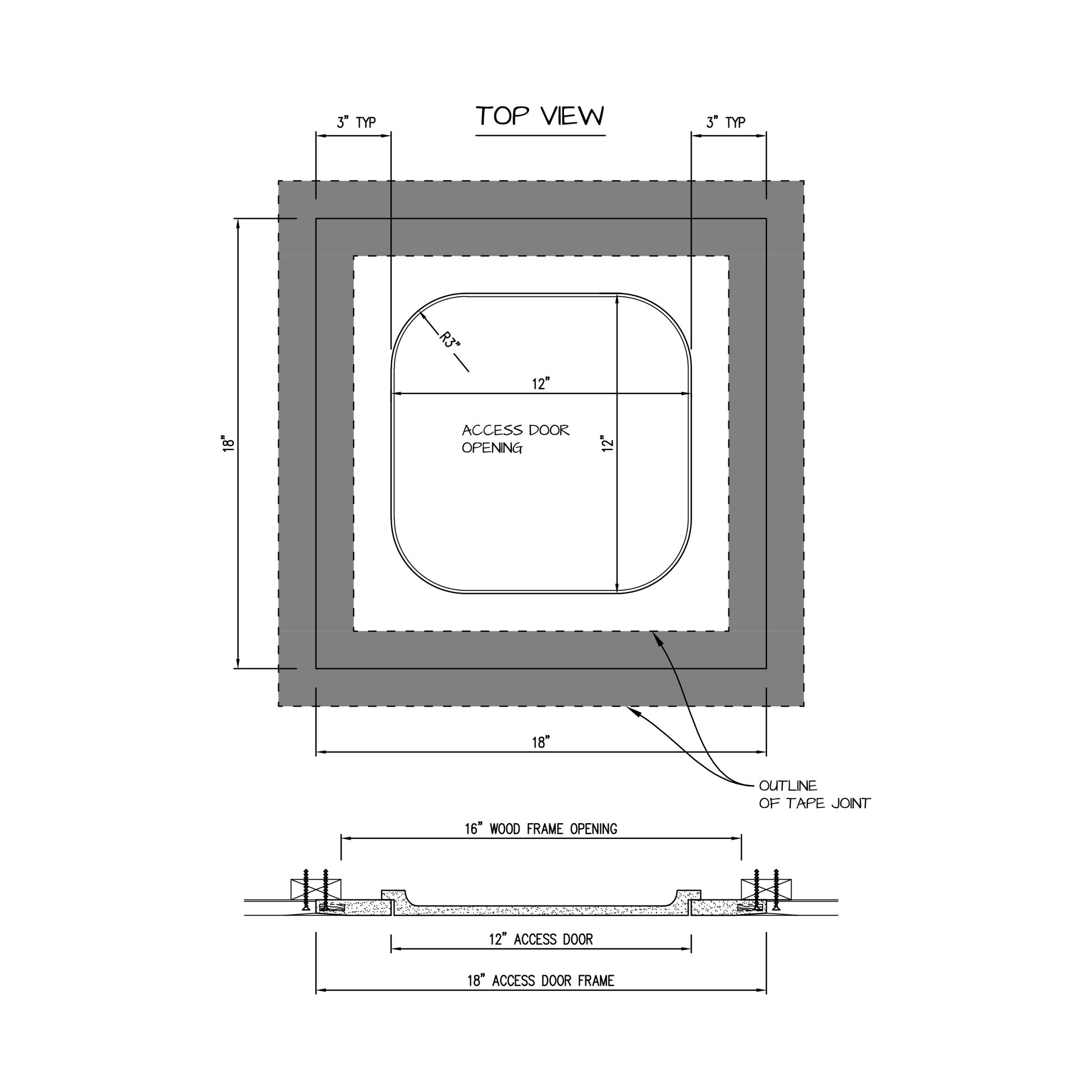Shop drawing Pop Out GFRG Round corner 12x12