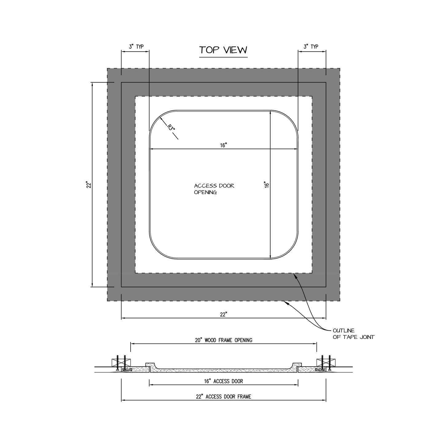 Shop drawing Pop Out GFRG Round corner 16x16