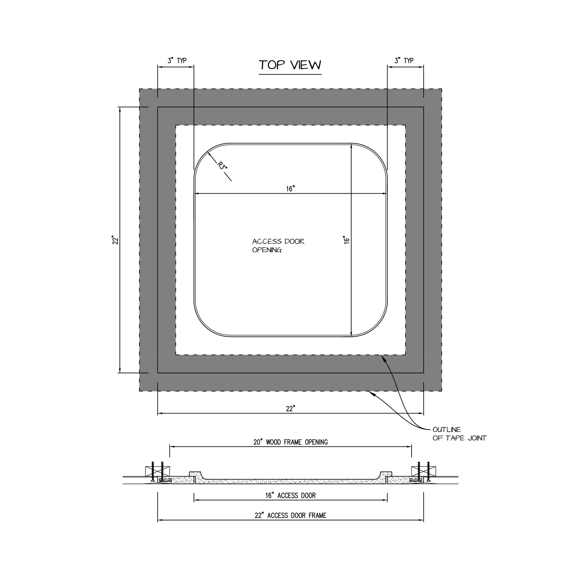 Shop drawing Pop Out GFRG Round corner 16x16