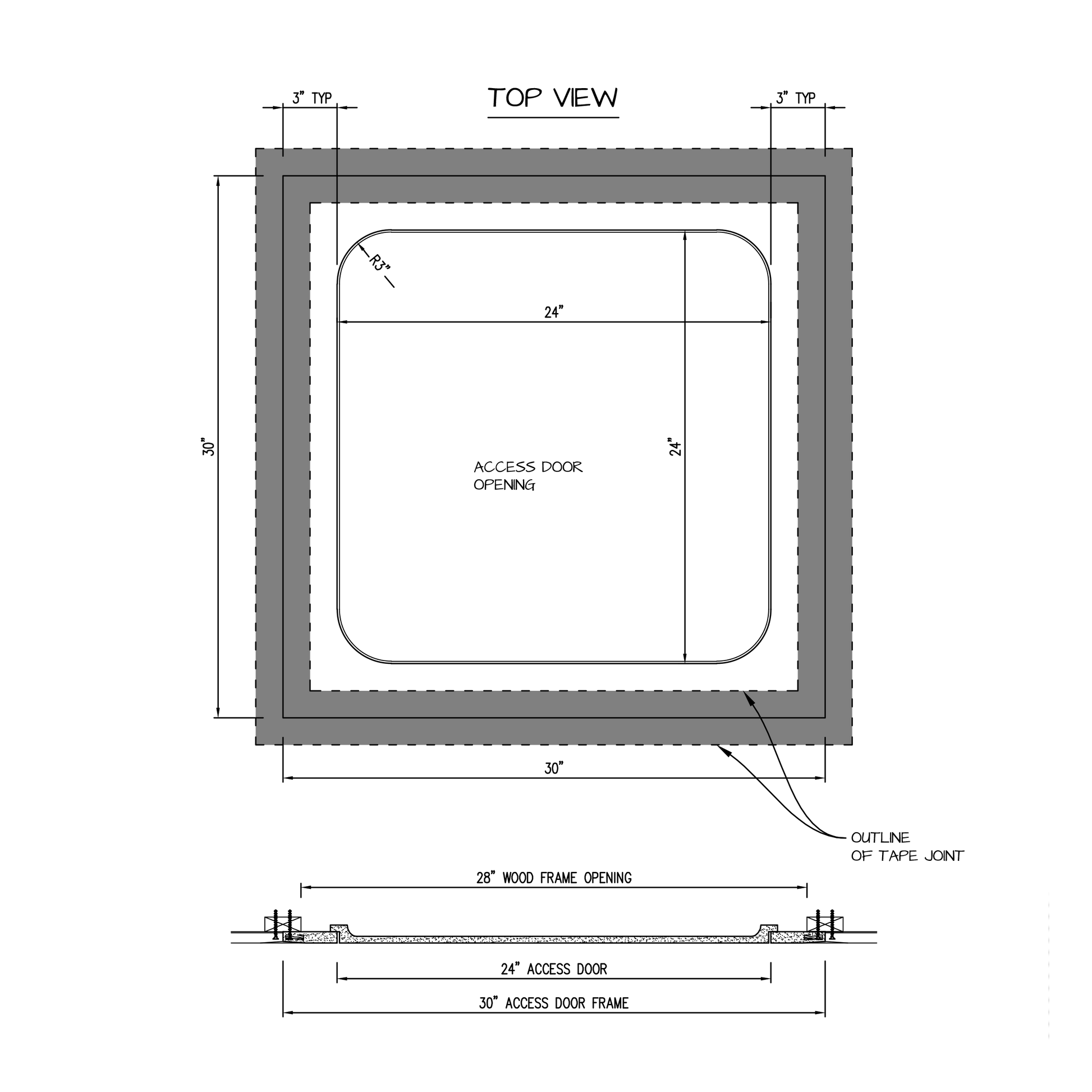 Shop drawing Pop Out GFRG Round corner 24x24