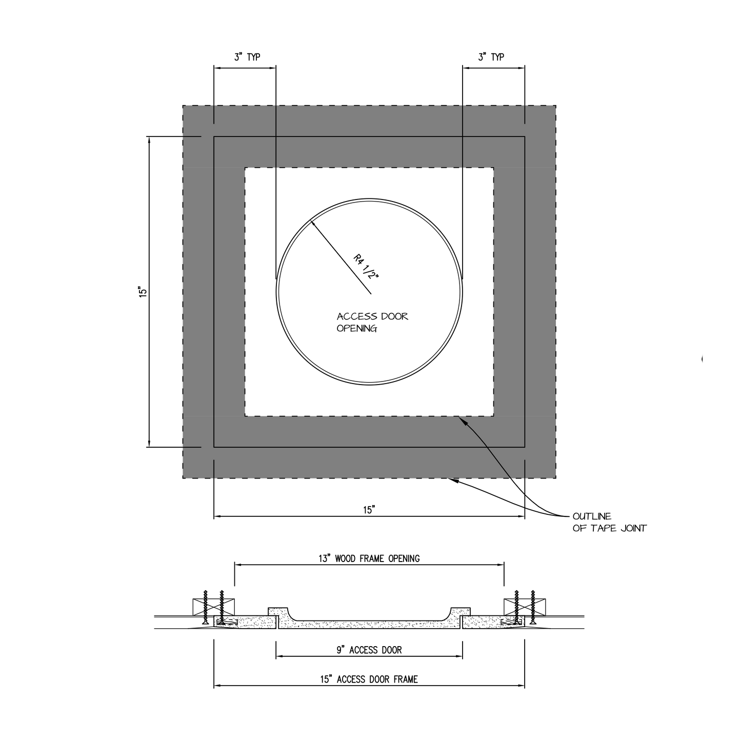 Shop drawing Pop Out GFRG Round 9"