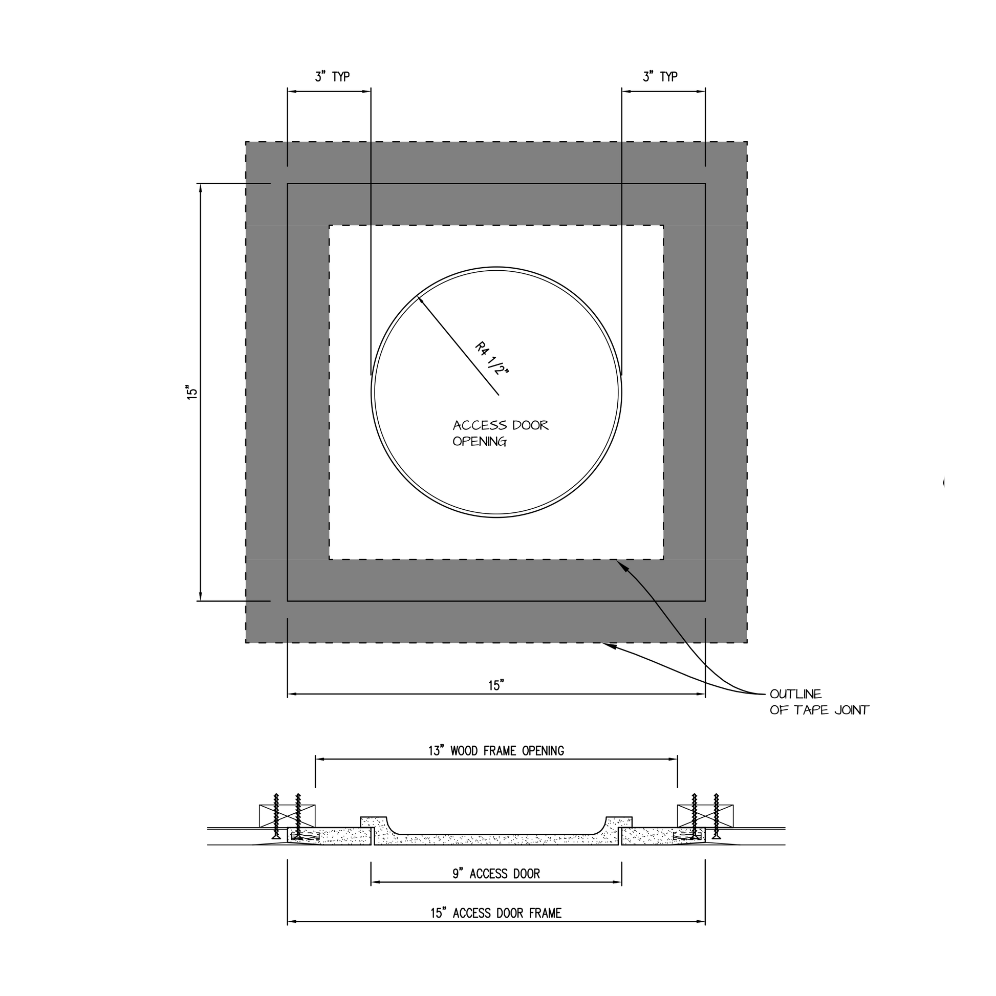 Shop drawing Pop Out GFRG Round 9"