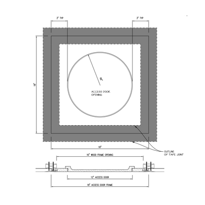 Shop drawing Pop Out GFRG Round 12"