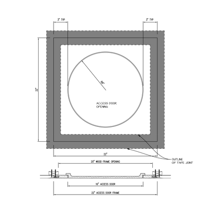 Shop drawing Pop Out GFRG Round 16"