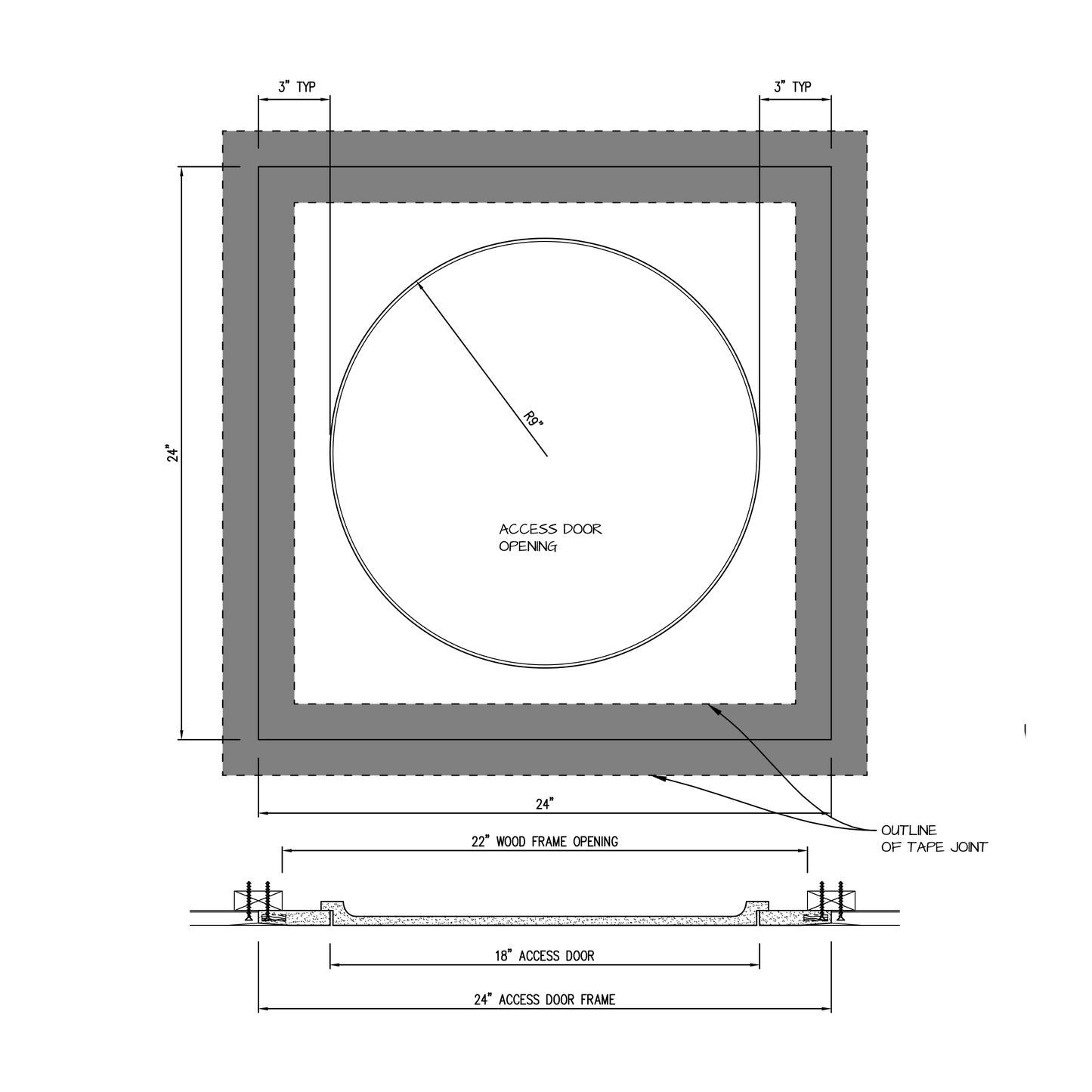 Shop drawing Pop Out GFRG Round 18"
