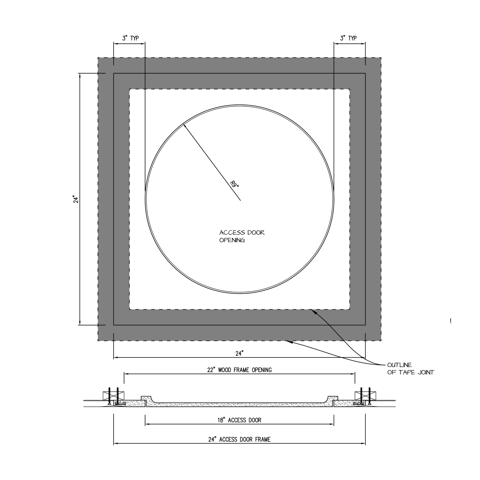 Shop drawing Pop Out GFRG Round 18"
