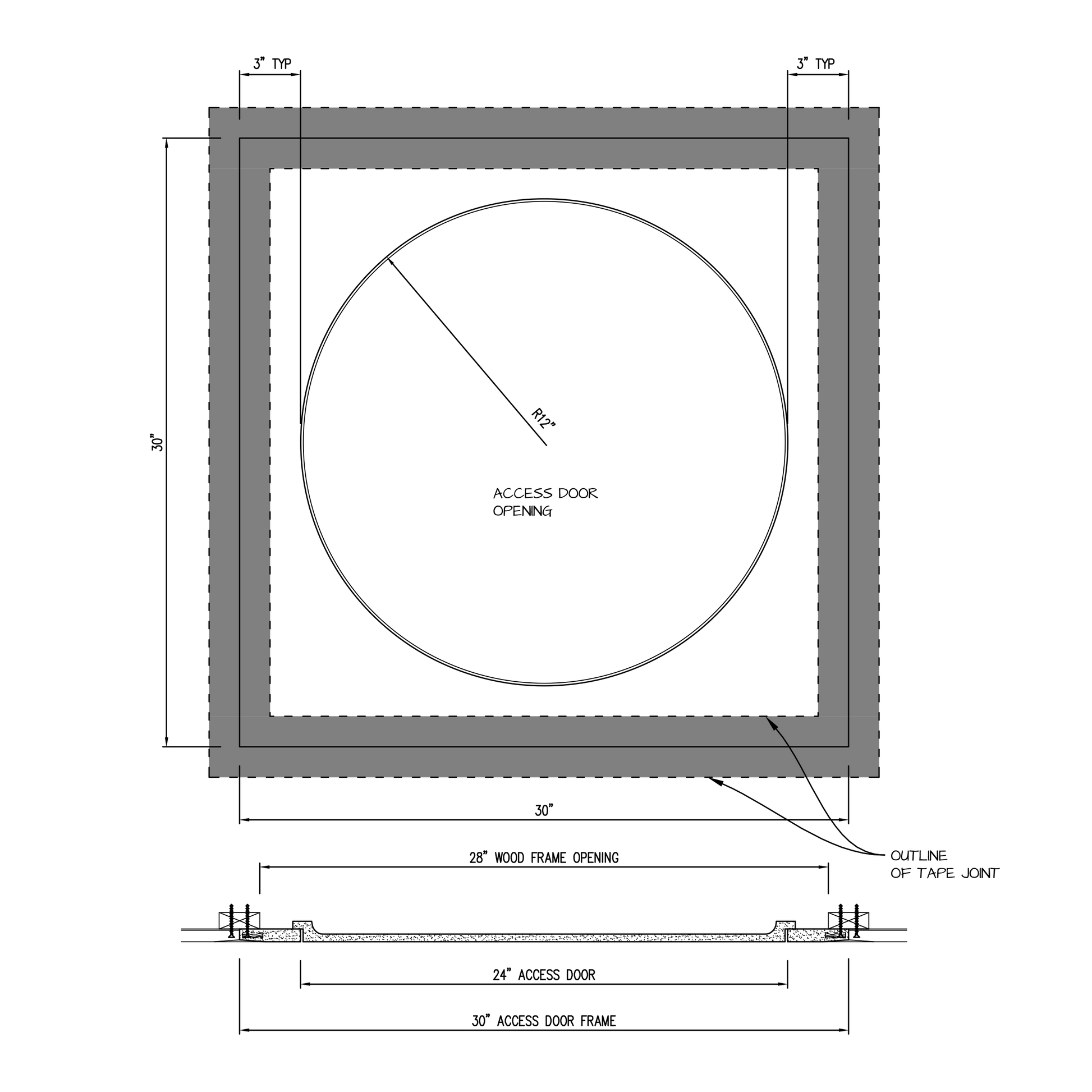 Shop drawing Pop Out GFRG Round 24"