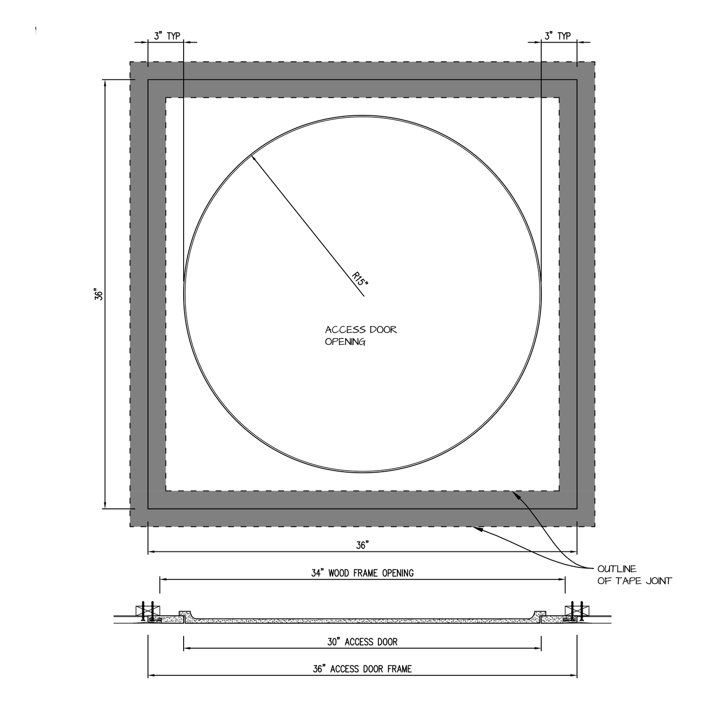 Shop drawing Pop Out GFRG Round 30"