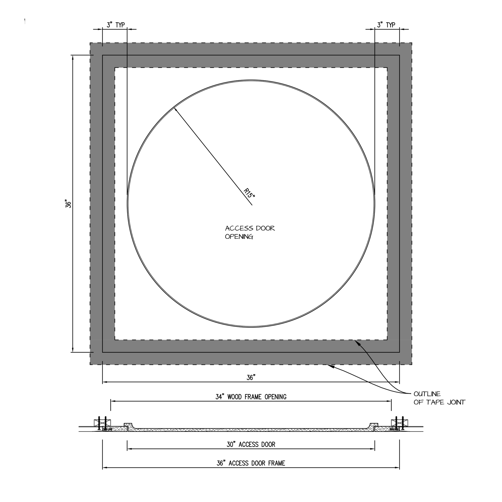 Shop drawing Pop Out GFRG Round 30"