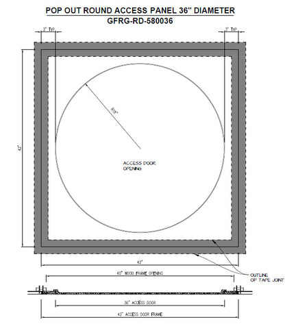 Pop-out Round 36" Diameter