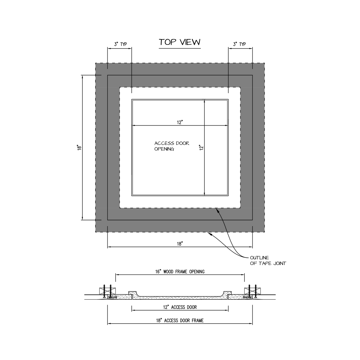 Shop drawing Pop Out GFRG Square corner 12x12