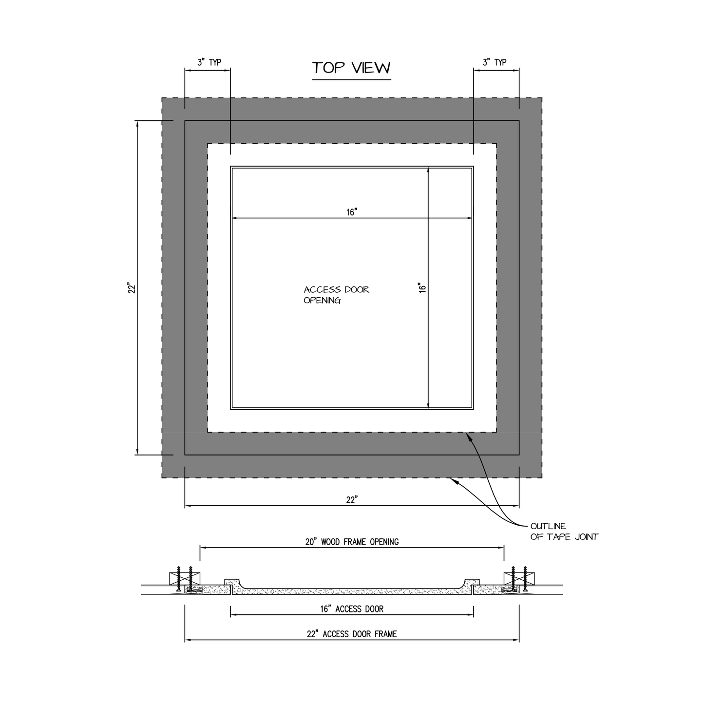 Shop drawing Pop Out GFRG Square corner 16x16