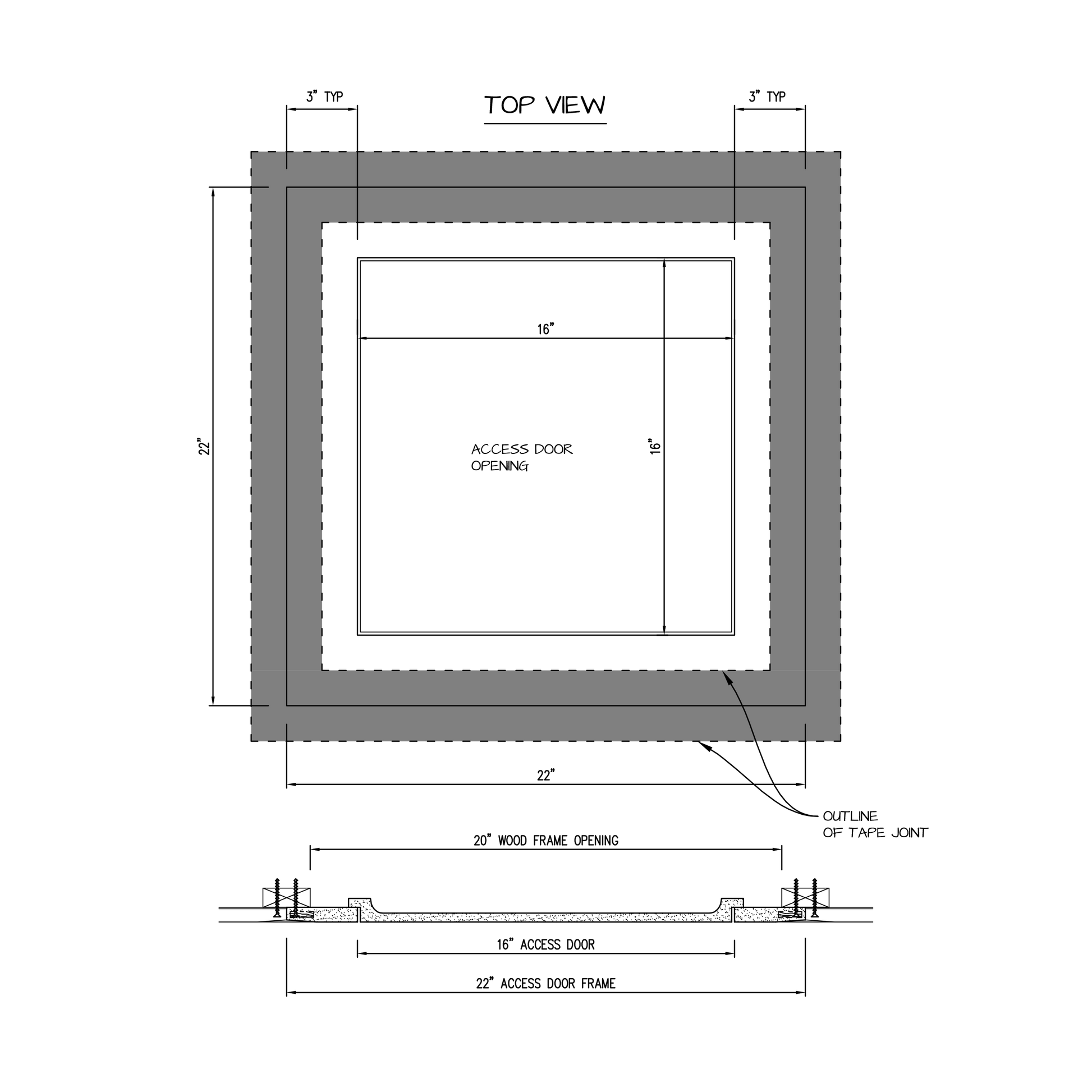 Shop drawing Pop Out GFRG Square corner 16x16