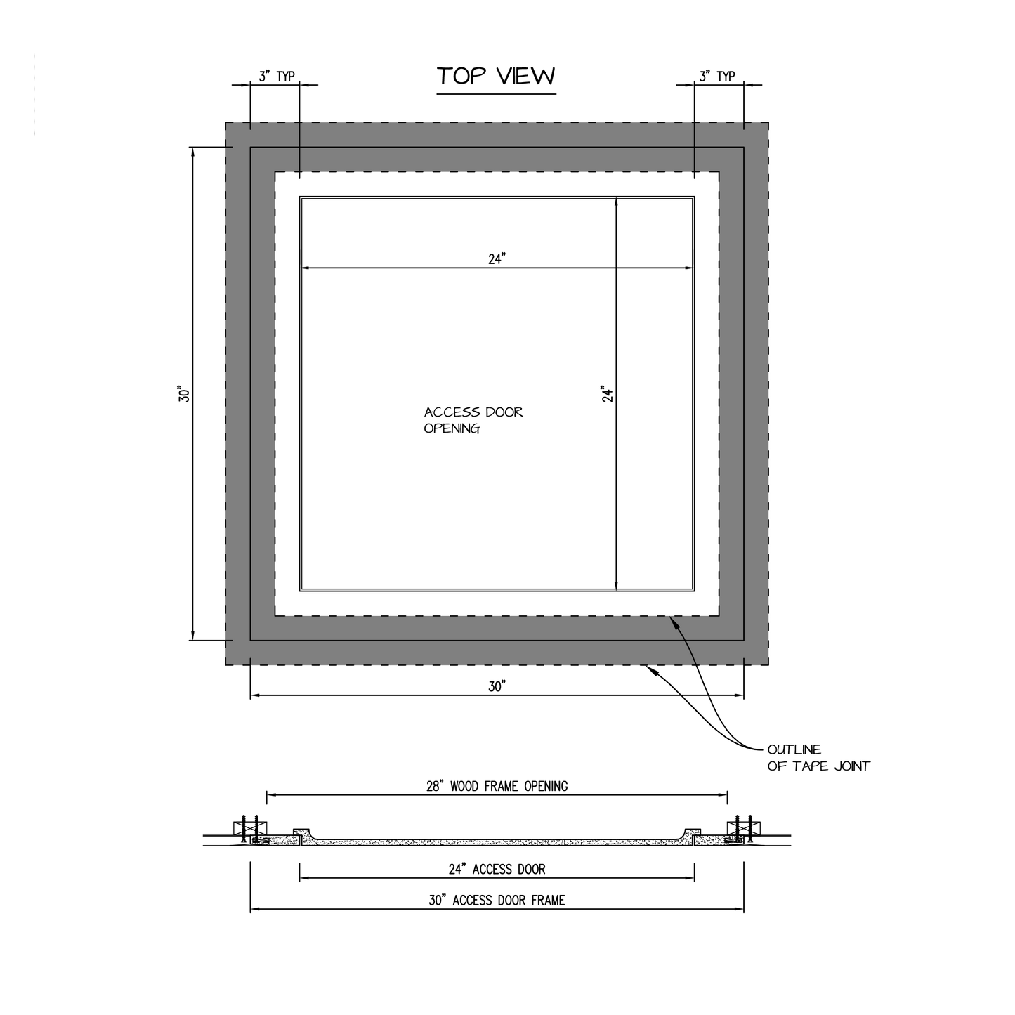 Shop drawing Pop Out GFRG Square corner 24x24