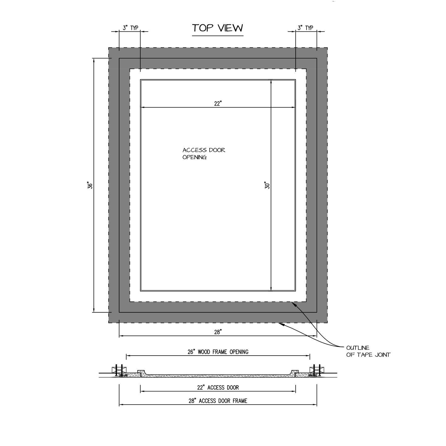 Shop drawing Pop Out GFRG Square corner 22x30