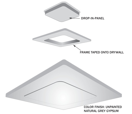 Radius-corner pop-out access panel for modern interiors with smooth edges