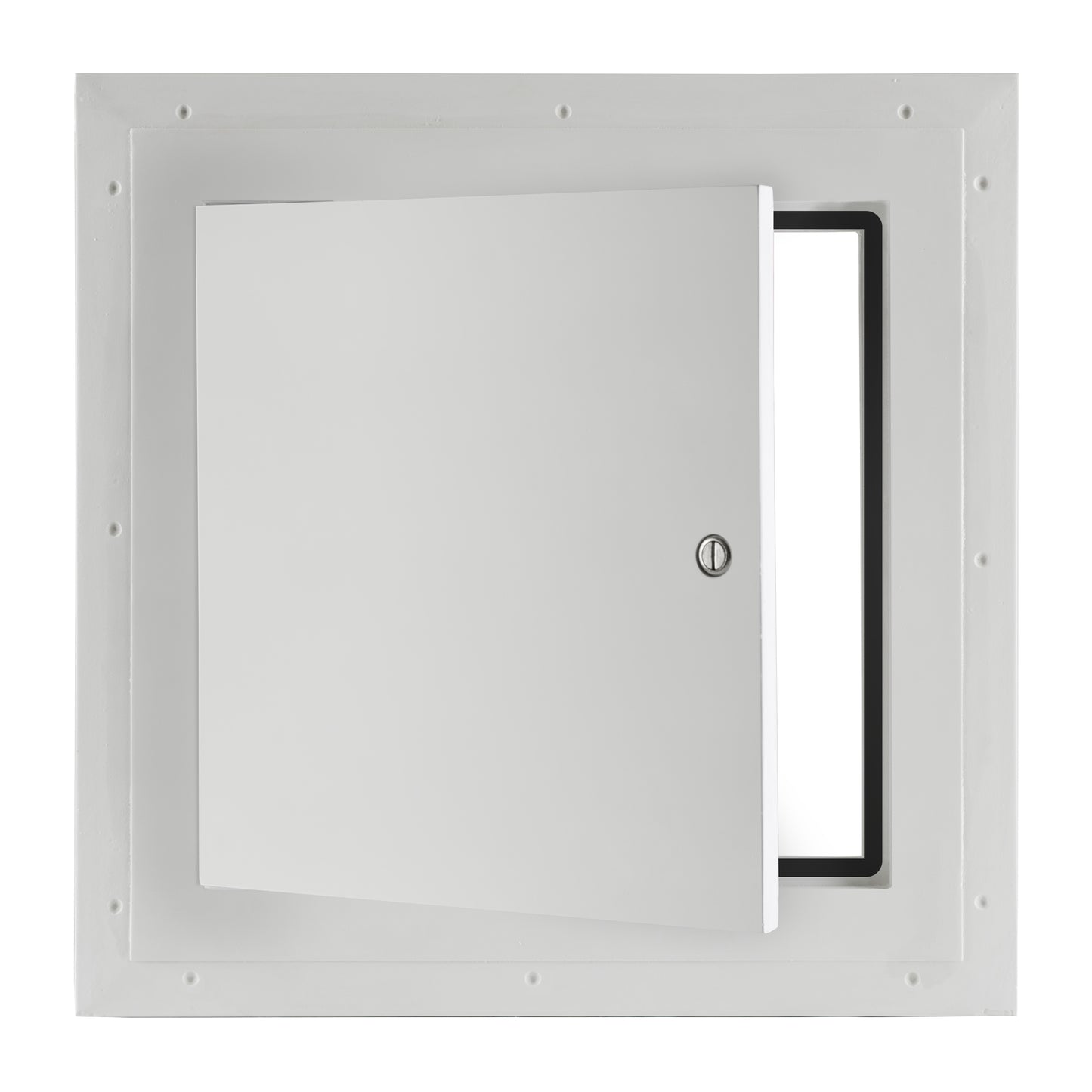 GFRG square hinged access panel with flush mount and neoprene gasket for drywall and ceiling installations