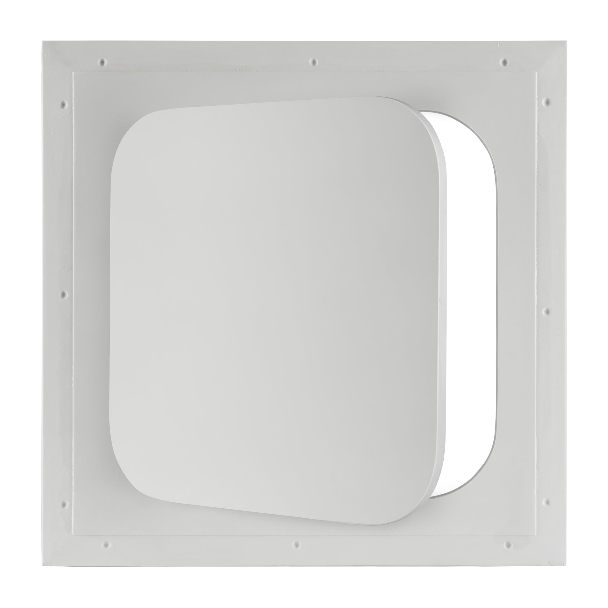 Touch-latch access panel with seamless finish and no visible handles.