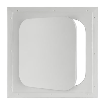 Touch-latch access panel with seamless finish and no visible handles.