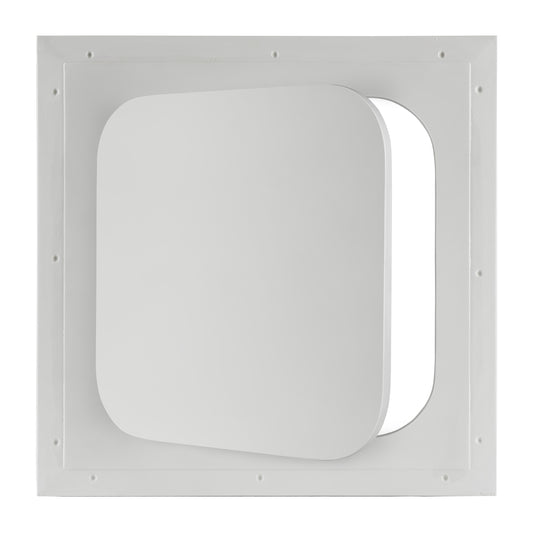 Touch-latch access panel with seamless finish and no visible handles.