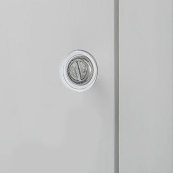 Protective cover cap for cam latches, offering a polished finish.
